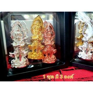 ท้าวเวสสุวรรณโณ 3 องค์ แถมตลับใส่กันฝุ่นแบบตั้งโต๊ะตามรูป