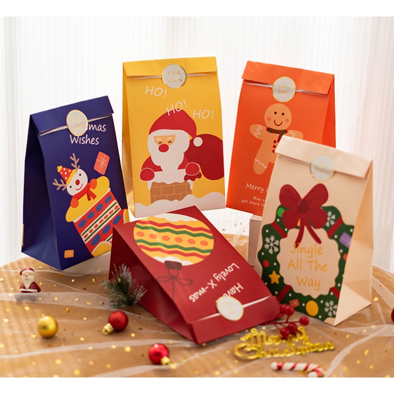 GIFT ถุงกระดาษ ใส่ของขวัญ ถุงกระดาษคริสต์มาส ของขวัญคริสมาส ของชำร่วย ใส่ขนม