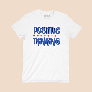 เสื้อยืด ลาย Positive Thinking คิดบวก คิดในแง่ดี เสื้อสกรีน คอกลม แขนสั้น