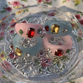 GEM RING แหวนเรซิ่น แหวนแต่งเพชร แหวนปั้น