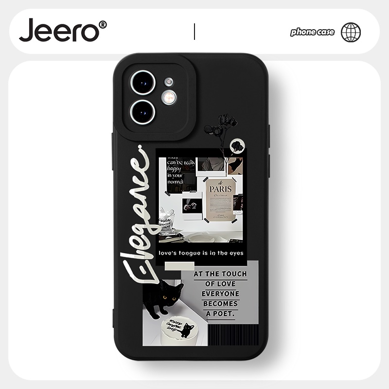 Jeero เคสไอโฟน เคสซิลิโคนนุ่มกันกระแทกน่ารักตลก เคสโทรศัพท์ Compatible for iPhone 16 15 14 13 12 11 Pro Max SE 2020 X XR XS 8 7 6 6S Plus พลัส HFF1625