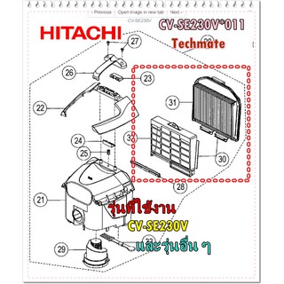 อะไหล่ของแท้/แผ่นกรองฝุ่นด้านหน้าเครื่องดูดฝุ่นฮิตาชิ/CV-SE230V*011/HITACHI