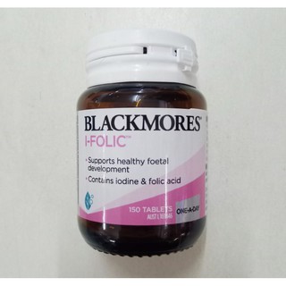 Blackmores I-Folic 150 tablets แบล็คมอร์ ไอ โฟลิค 150 เม็ด (Folic + Iodine) วิตามินสำหรับหญิงตั้งครรภ์ บำรุงครรภ์ คนท้อง