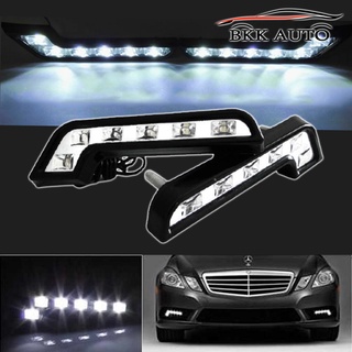 ไฟเดย์ไลท์ ตัว L ชุดไฟเดย์ไลท์ E-Class 6 ดวง 12V (สีขาว) จำนวน 2 ชิ้น Daytime Running Light E-Class LED