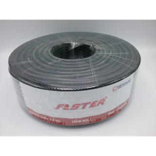 สาย Faster SStar RG-6U 100 เมตร ชีลล์ 60% (สีดำ)