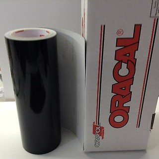 ORACAL : ORCAMZ001* กระดาษสติ๊กเกอร์ 12" x 10 Ft Roll of Glossy Oracal : 651 Black Permanent Adhesive-Backed Vinyl for C