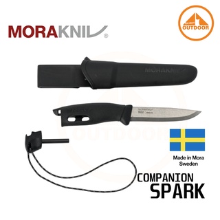 Morakniv Companion Spark #Black มีดเดินป่าพร้อมแท่งขีดไฟ