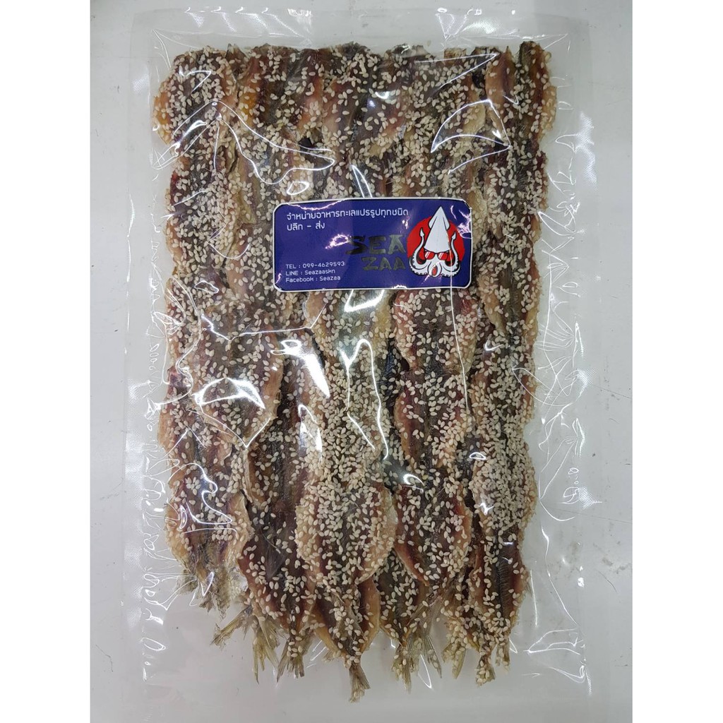 ปลาข้างเหลืองงา ปลาหวานโรยงา ส่งตรงจากมหาชัย (น้ำหนัก 250 กรัม และ 500 กรัม) - Seazaa