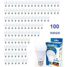 Saneluz [ 100 หลอด ] หลอดไฟ LED 12W ขั้วเกลียว E27 แสงสีขาว Daylight 6500K/แสงสีวอร์ม Warm White 3000K