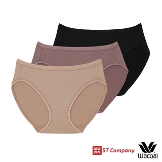 Wacoal Bikini Panty pack 3 ชิ้น เบจ-น้ำตาล-ดำ รุ่น WU1M29/WQ6M29 กางเกงในวาโก้ กางเกงใน ผู้หญิง หญิง วาโก้ บิกินี่