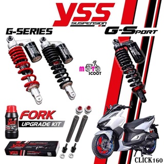 โช๊ค YSS CLICK160 G-series,G-sport, สูง330-340mm ตรงรุ่น