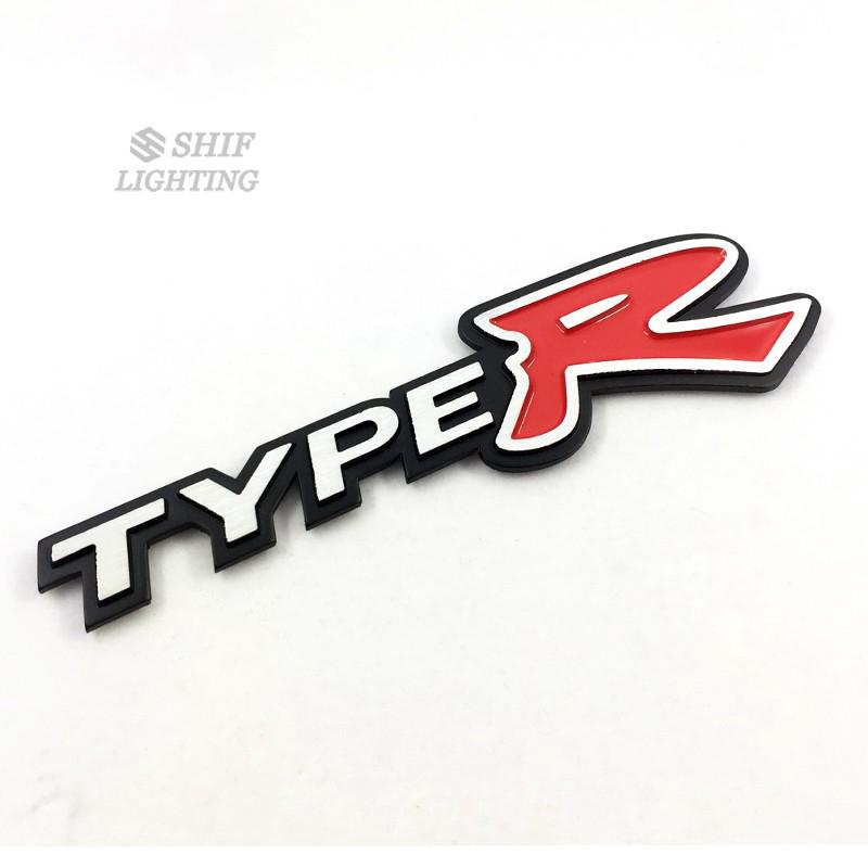 1 x Metal TYPER TYPE R Logo Car Auto Side Rear Trunk Emblem Badge Sticker Decal