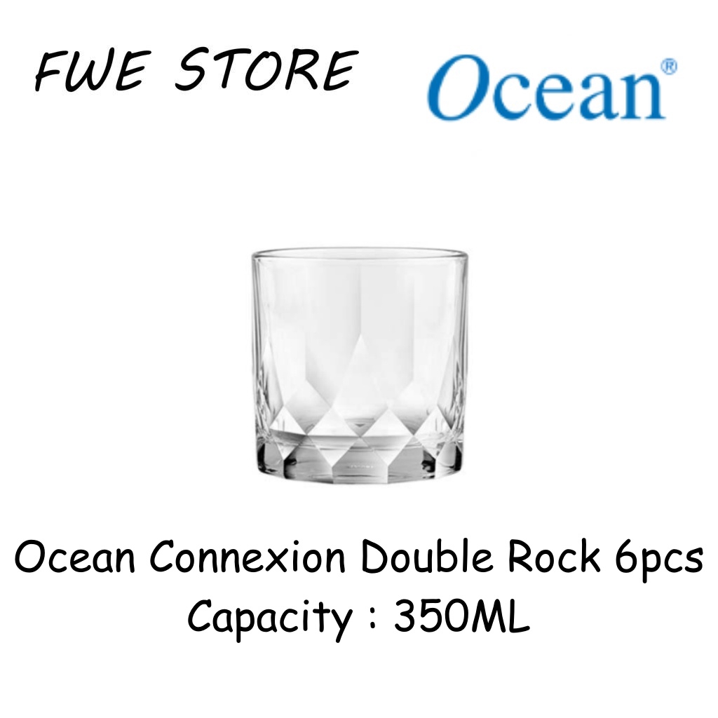 Ocean Glassware 1P0207L 12OZ Connexion Double Rock ชุด 6 ชิ้น - 350ML