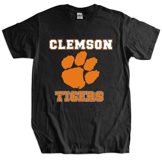 เสื้อยืดลําลอง ผ้าฝ้าย แขนสั้น พิมพ์ลายเสือ Clemson Tigers แฟชั่นฤดูร้อน สําหรับผู้ชาย