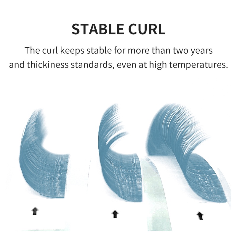 ขนตาปลอม มีสีสัน แบบนิ่ม ดูเป็นธรรมชาติ สีฟ้า สีม่วง - รูปที่ 2