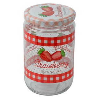 🔥สินค้าขายดี!! ขวดโหลแก้ว สตรอว์เบอร์รี 0.66 ลิตร ขวดโหล GLASS CANISTER 0.66L STRAWBERRY