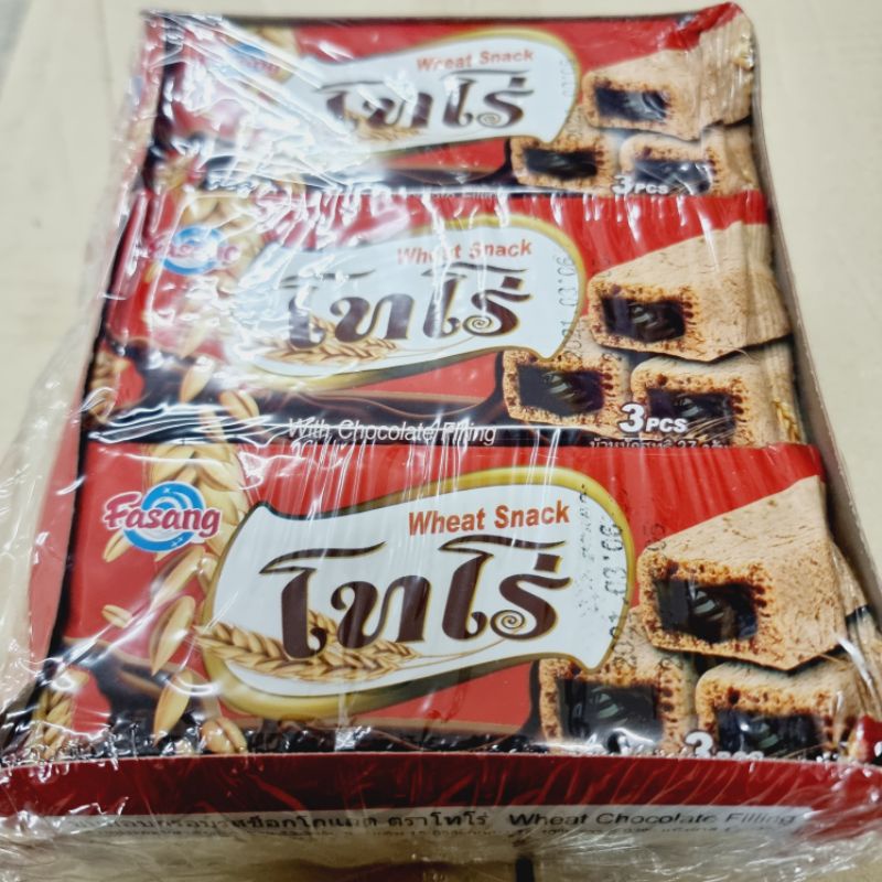 โทโร่ ขนม ข้าวสาลีอบกรอบ (Wheat snack) มี 2 รส กล่องละ 12 ซอง