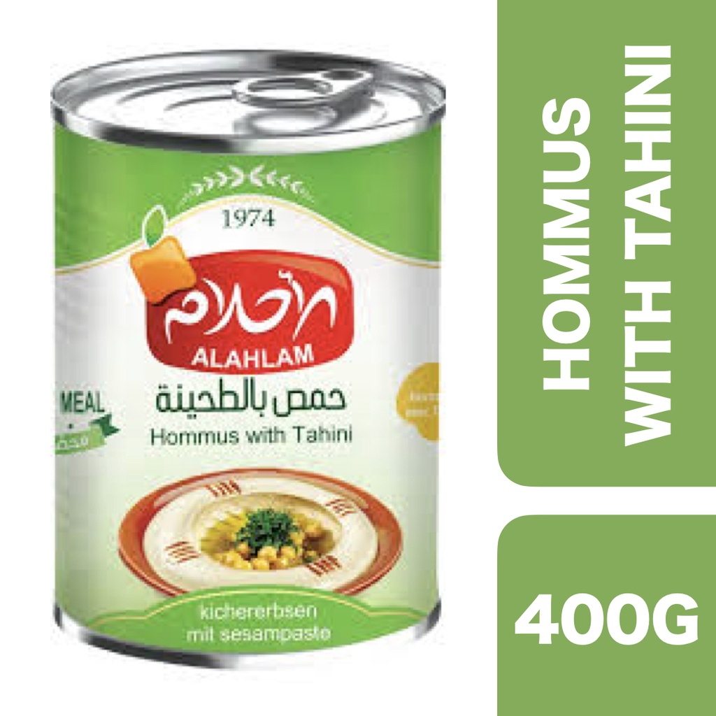 Al Ahlam Hommus with Tahini 400g ++ อัล อะห์ลาม ฮัมมูสทาฮีน่าดิพ 400 กรัม