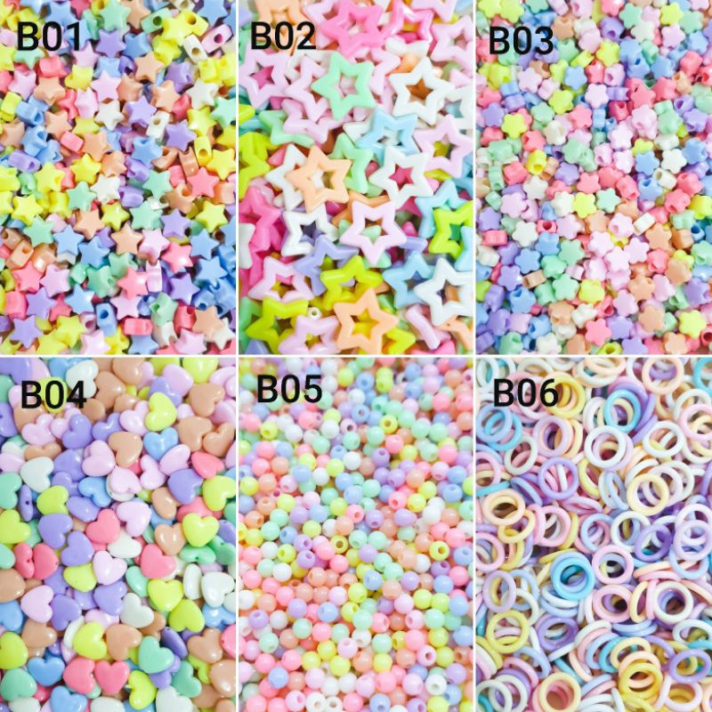 ลูกปัดพาสเทล ลูกปัด 15g/30g (สั่งเยอะมีของแถมให้ค่ะ)