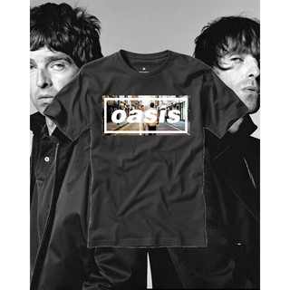 เสื้อยืดโอเวอร์ไซส์Oasis เสื้อยืดแน่นอนอาจวงเสื้อยืดแฟชั่นบุรุษแขนสั้นเย็นสีดำด้านบนS-3XL