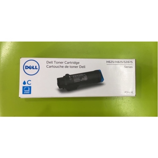 Dell H625cdw/H825cdw/S2825cdn Cyan Toner - 2500 pg high yield -- part P3HJK