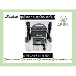 ชุดไมค์ร้องคาราโอเกะ ใช้กับลำโพง (ไมค์ลอย+Souncard)