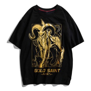 แขนสั้น👕 Saint Seiya เสื้อยืดแขนสั้น 2020 ฤดูร้อนใหม่สิบสองกลุ่มดาวน้ำผ้าฝ้ายนักเรียนชายและหญิงครึ่งแขนเสื้อ