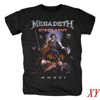 Xy Megadeth Mcgrady เสื้อยืดลําลอง ผ้าฝ้าย แขนสั้น คอกลม พิมพ์ลาย สําหรับผู้ชาย