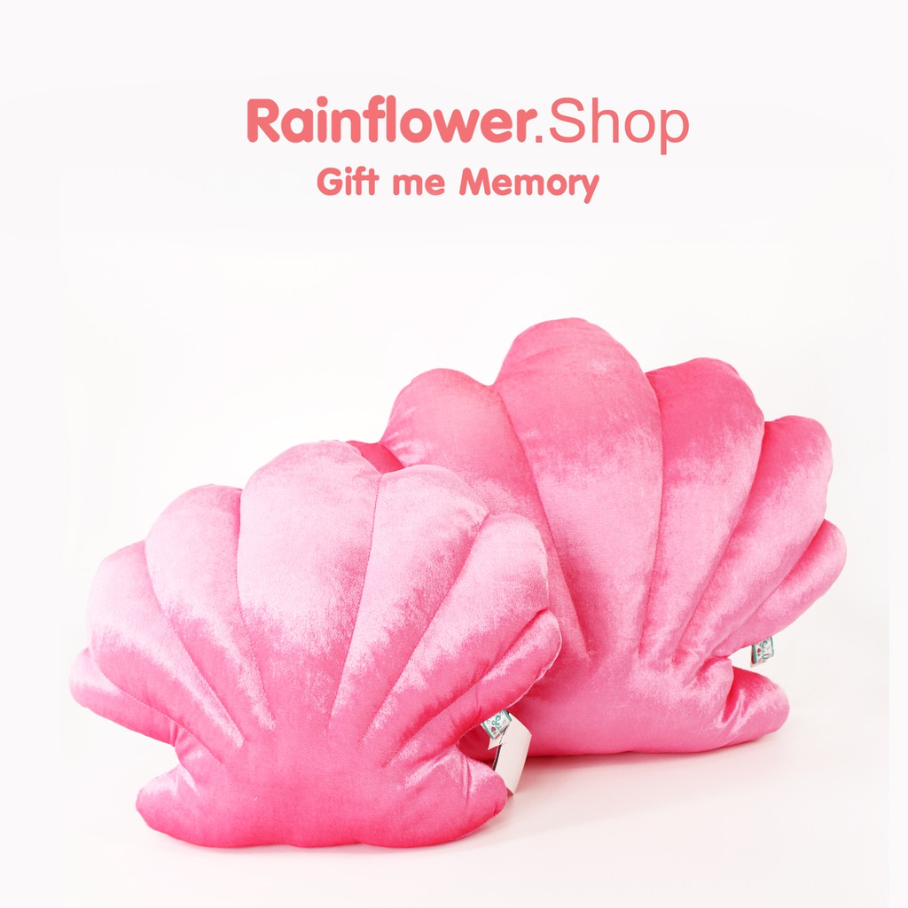 หมอนอิงเปลือกหอย สีชมพู ขนาด 12 นิ้ว / 14 นิ้ว แบรนด์ Rainflower