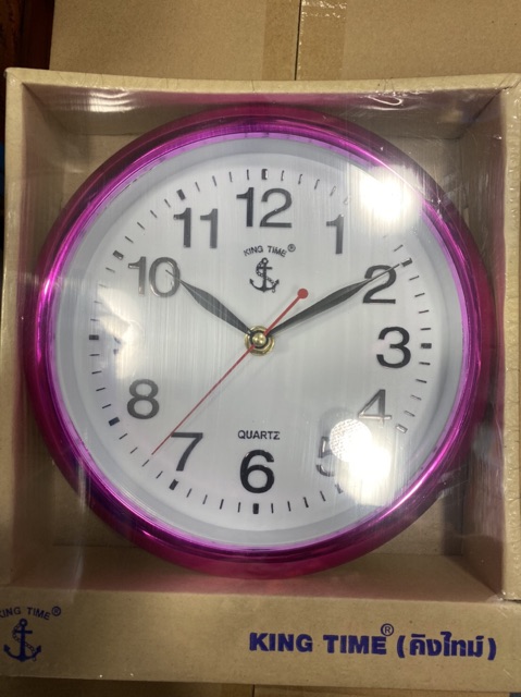 สมอ68 ⚓️นาฬิกาแขวน   (King Time)  เครื่องรุ่นใหม่เดินเรียบ. ขนาดประมาณ 8 นิ้ว  แถมfree ถ่าน 2A ดี. แ
