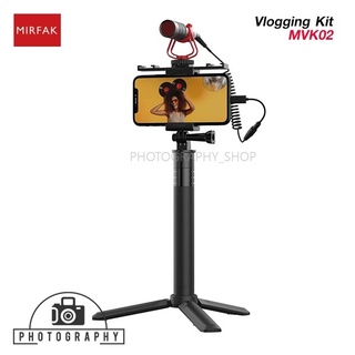 ชุดทำ Vlog MIRFAK VLOGGING KIT STARTER MVK02 รองรับโทรศัพท์มือถือ ตั้งแต่ขนาด56-84mm รับประกัน 1 ปี