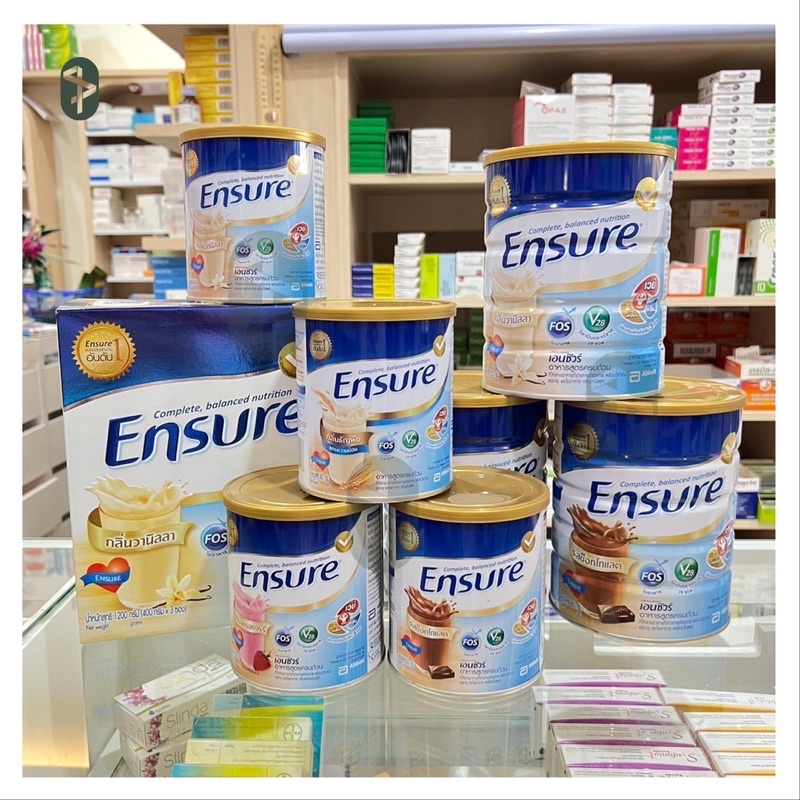 (ครบทุกรสชาติ) Ensure ขนาด 400 g, 800g เอนชัวร์ อาหารสูตรครบถ้วน ชนิดผง