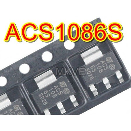 (2ตัว) ACS1086S , ACS108-6S , SOT-223 AC Switch 0.8A 600V (รหัสสินค้า M00120)