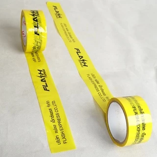 Flash Express (แฟลชเอ็กซ์เพรส) เทปสีเหลือง/สก๊อตเทป 4 ม้วน