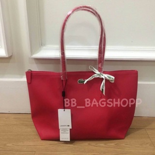 Lacoste Tote Bag (outlet) สีแดงเชอรี่