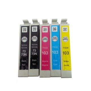 Epson T0731HN /T103 BK,C,M,Y 4 สี ชุดตลับหมึกแท้ (แบบไม่มีกล่อง)