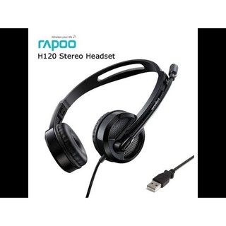 HEADSET (หูฟัง) RAPOO H120 USB STEREO HEADSET (BLACK)