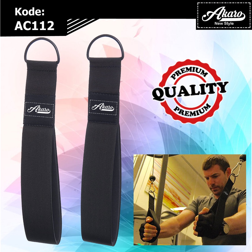 AC112 Gym Handle Strap for Gym Fitness Tricep Strap - Short Strap