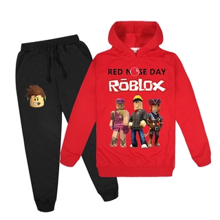 Jungen Pullover 2-teiliges Set Roblox Spiel-Sweatshirt Cartoon-Charaktere Outfits Kinder Kleidung Baumwolle Hose Mädchen 