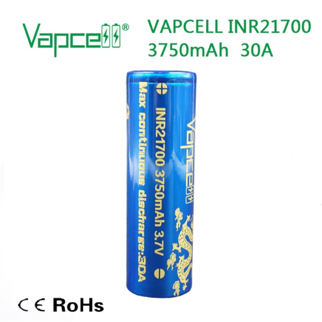 ถ่านชาร์จ Vapcell INR21700 3750mAh 30A 1ก้อน ของแท้