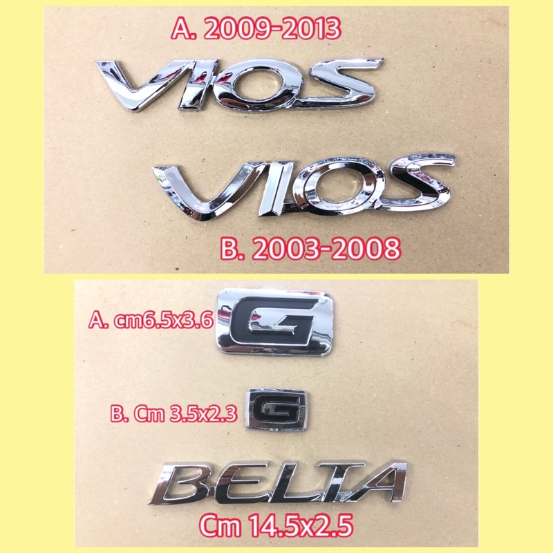 โลโก้สัญลักษณ์ toyota vios สัญลักษณ์ brada toyota viso G spec