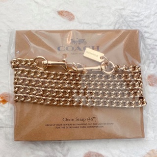 สายโซ่ครอสบอดี้ Coach สีทอง ใช้ได้กับกระเป๋าคล้องมือหลายรุ่นเลยค่ะ มีเส้นเดียวคุ้มเลยสามารถสลับใช้ได้หลายใบค่ะ