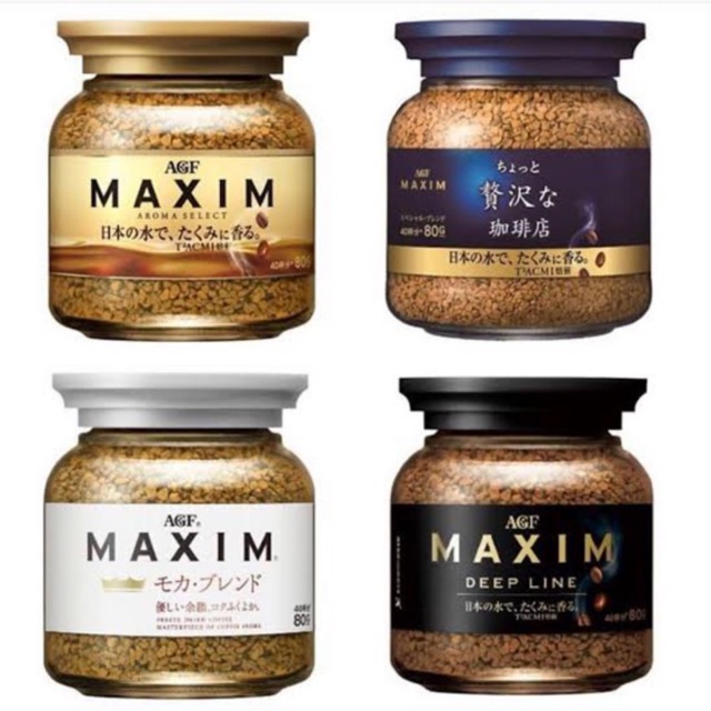 กาแฟ Maxim Coffee Mocha / Deep line / aroma select / Luxury Blend  ม็อคค่า สเปเชี่ยล สีน้ำเงิน สีดำ 