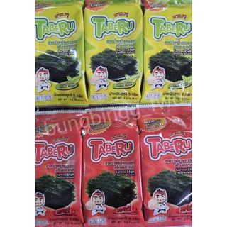 สาหร่ายย่างกรอบ ทาเบรุ สไตล์เกาหลี Taberu  (แพค 3 ซอง) Korean Style Roasted Seaweed