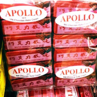 Apollo เวเฟอร์ เคลือบ ช็อกโกแลต ช็อคโกแลต 4 แพค 48 ชิ้น