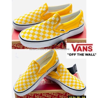 รองเท้า Vans Classic Slip On Checkerboard Yolk Yellow ส่งฟรี