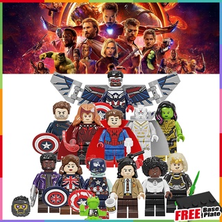 ฟิกเกอร์ Marvel Minifigures Winter Soldier Bucky Captain British The Avengers Female Loki Gamora ขนาดเล็ก PG8298