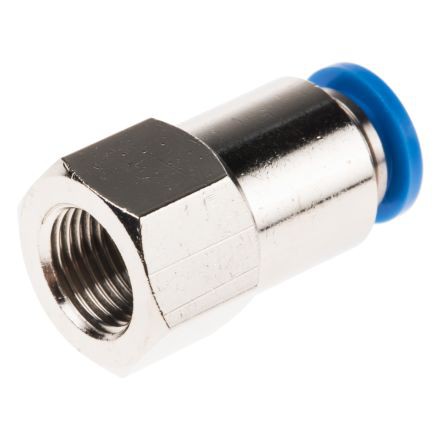 Festo ข้อต่อลมเกลียวต่อหลอด G 1/8 ถึง Push In 6 mm, QS Series, 14 bar