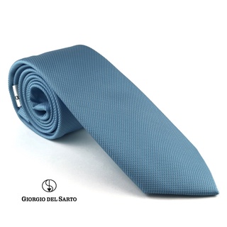 Giorgio Del Sarto Necktie Blue with Fabric Texture เนคไทสีฟ้ามีเท็กเจอร์