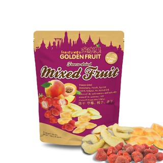 Wel-B Golden Fruit Freeze-dried Mixed Fruit 100g. (ผลไม้รวมกรอบ 100 กรัม) (แพ็ค 1 ซอง)- ขนม